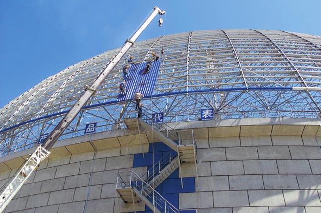 烟台发电厂球形网架